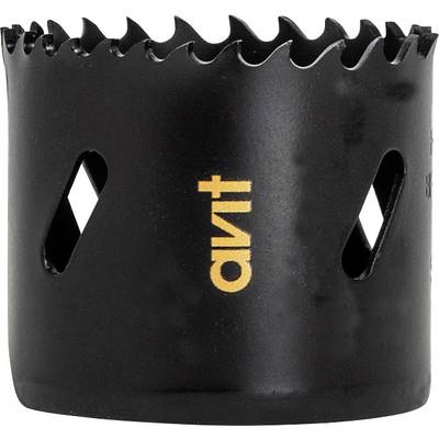 A black hole saw with jagged teeth, featuring 'avt' lettering in orange. Used for cutting holes in various materials.