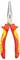 Red and yellow insulated needle-nose pliers with a serrated grip, designed for electrical work.