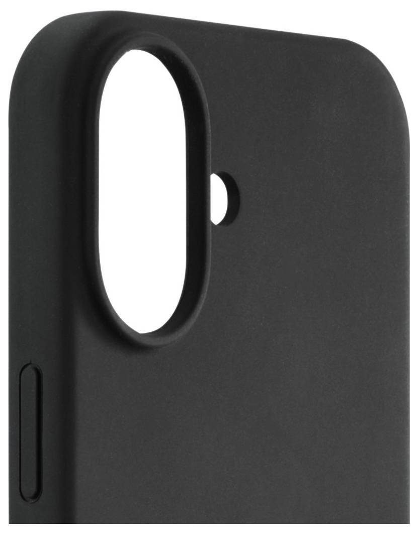 Black matte phone case with a cutout for the camera and side button.