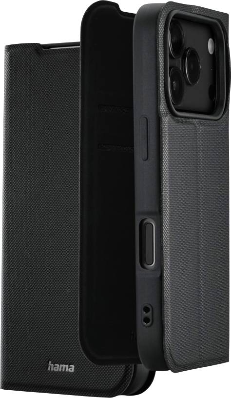 'Black smartphone case with textured finish.'