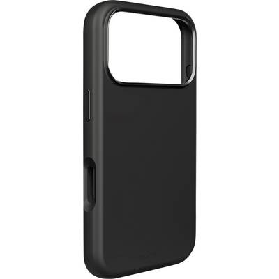 A black, minimalist smartphone case with a large rectangular camera cutout, designed for protection and style.