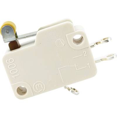 A beige microswitch with number '1006' on the side, featuring a metal lever and three metal connection prongs.