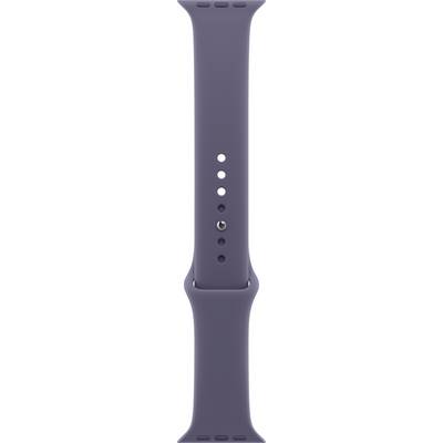 Purple smartwatch band with adjustable holes for sizing.