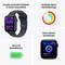 A smartwatch displays health data such as activity rings and sleep index. Text: 'Now with fast charging.' Primary focus on health functions.