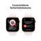 Two smartwatch displays show safety features. On the left: Call notification. On the right: SOS options following fall detection.