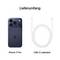 An iPhone 17 Pro in Dark Blue and a white USB-C charging cable under the heading 'Contents of the Package'.