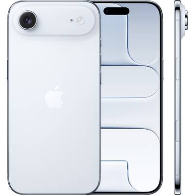 Front and side view of a modern smartphone with a sleek design, showing a large screen and camera on the back, featuring a distinct logo.