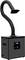 'Black smoke absorber with flexible hose and adjustable nozzle on a compact base unit; used for filtering fumes in electronic workspaces.'