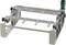 'Precision router edge guide with adjustable metal bars and a green handle, designed for woodworking applications.'