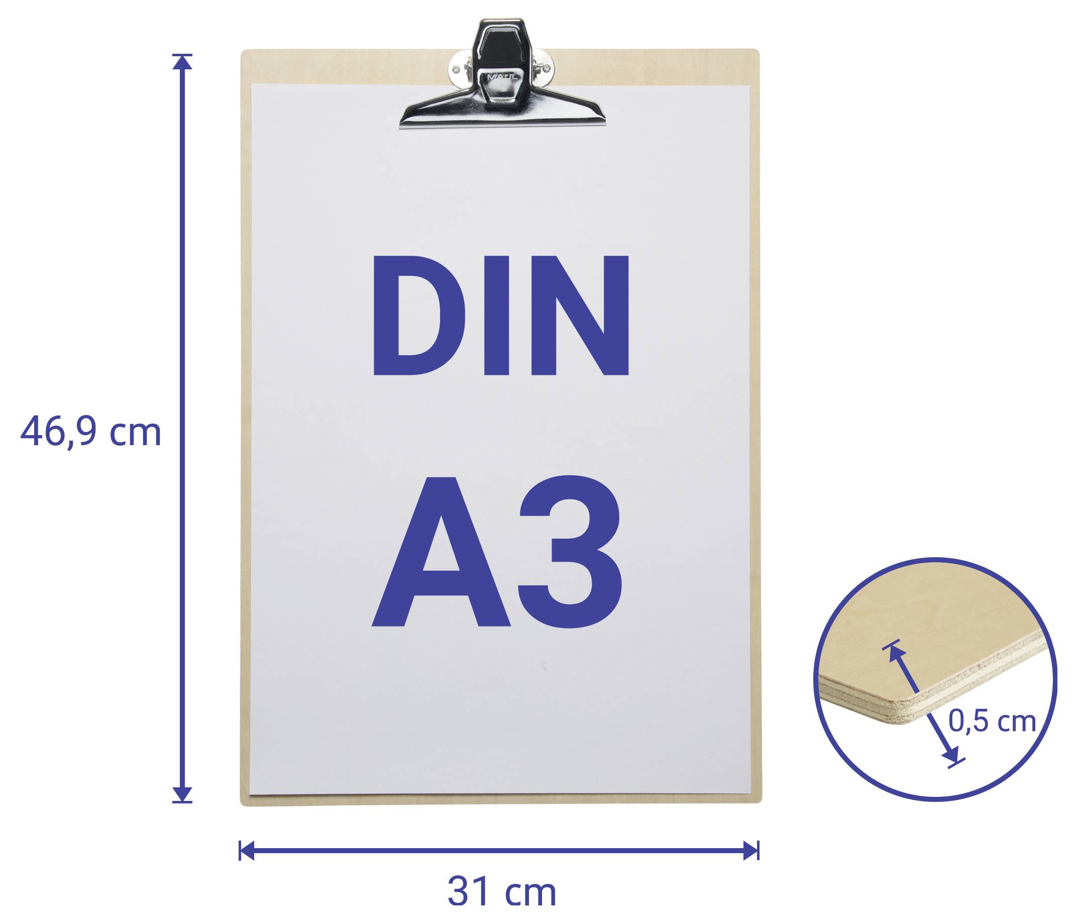 Maul Clipboard 2394770 Brown (W x H x D) 469 x 310 x 37 mm-6