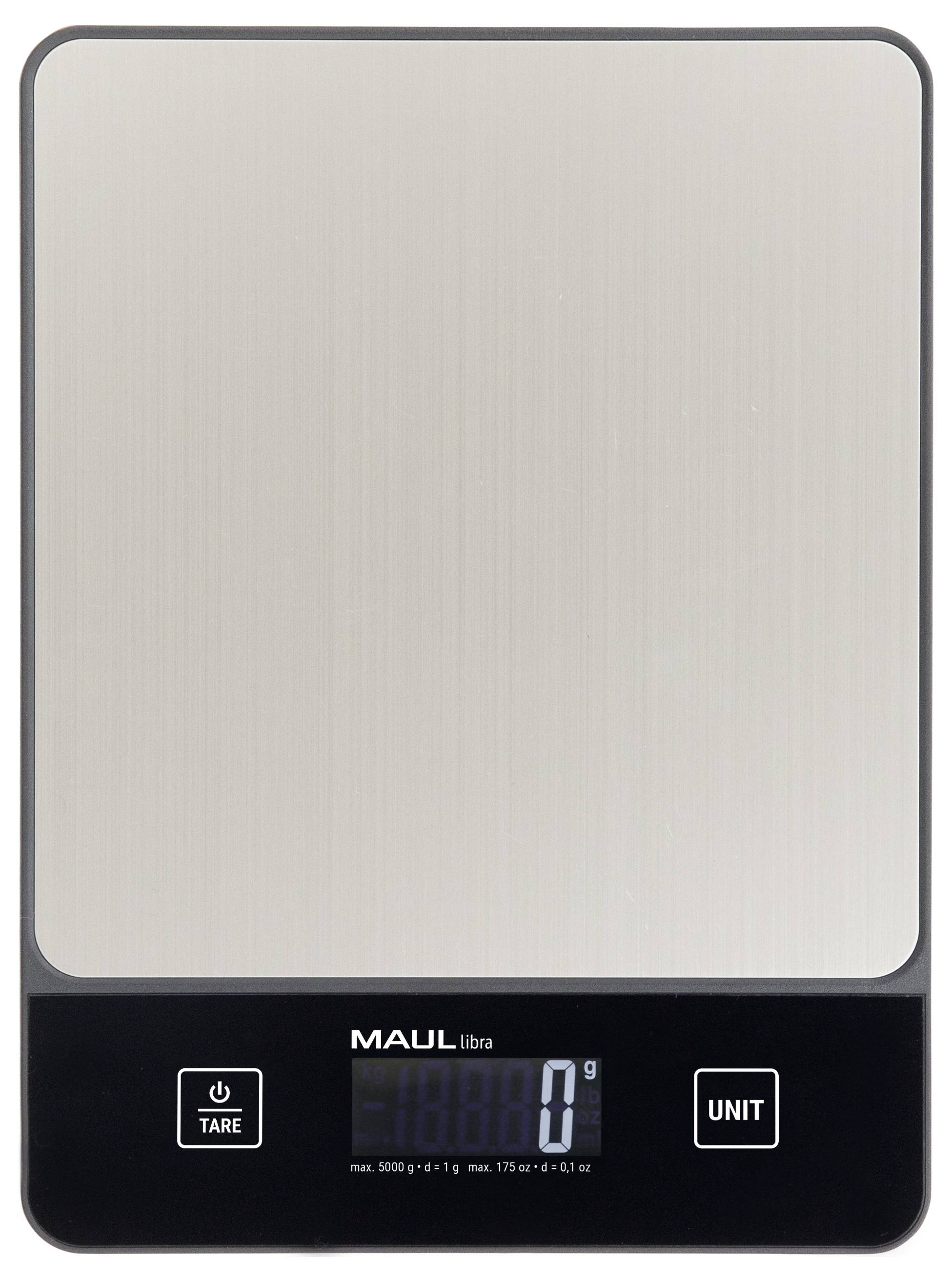 Maul MAULlibra Letter scales 1657090 Weight range 5000 g Readability 1 g battery-powered Black, Silver-1