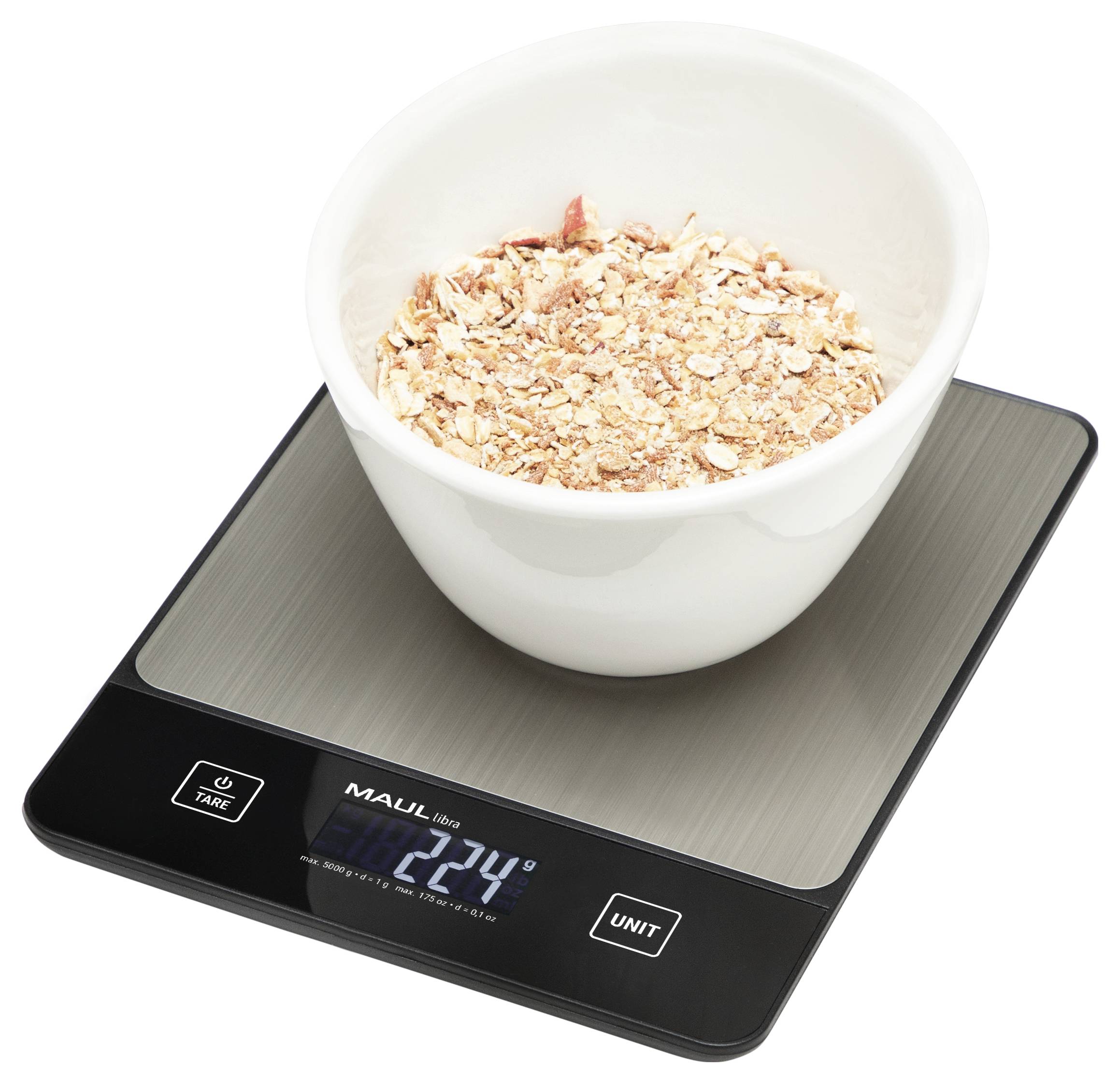 Maul MAULlibra Letter scales 1657090 Weight range 5000 g Readability 1 g battery-powered Black, Silver-8