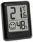A digital thermometer and hygrometer showing '21.6°C' and '48%' with a smiling face icon.