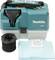 Compact, teal Makita XGT brushless vacuum cleaner with removable filter and dust bags, designed for efficient, portable cleaning.