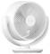 A white oscillating desk fan with circular vent design and brand name 'xiaomi' printed on the front, positioned against a plain background.