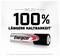 Battery advertisement with the text 'Up to 100% longer lasting' above an Energizer Max Battery image. Reference to IEC 2015 comparison.