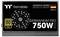 'Thermaltake Germanium Pro 750W RGB power supply. 80 Plus Gold certification with German design, meets ATX 3.1 standards.'