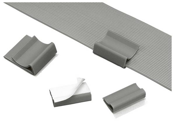 Panduit Flat Cable Mount Cable mount Adhesive FCC-A-C8 + acrylate glue, for ribbon cable Grey 1 pc(s)