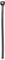 A close-up image of a black cable tie, showing the notched surface and locking head, used for bundling wires or securing items.