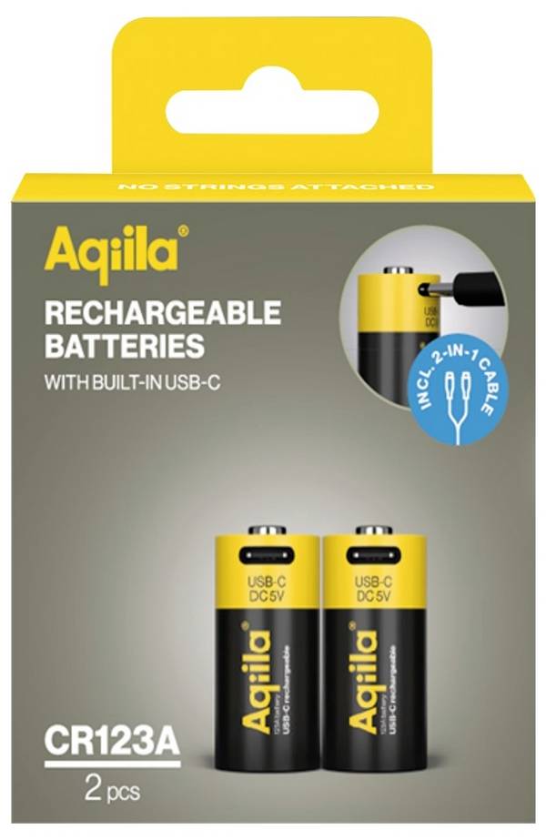 Aqiila Akku Non-standard battery (rechargeable) CR123A Li-ion 3 V 750 mAh 2 pc(s)
