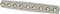 Eight empty incandescent light bulb sockets arranged in a straight line on a rectangular white base.