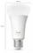 A white 'hue white ambiance 1600' light bulb is shown with dimensions: 67 mm diameter and 130 mm height.