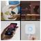 A collage of images showing a person installing a smart bulb, a cozy dining setup with smart lighting, a hand holding a phone with the 'Welcome to Philips Hue' screen, and a Philips Hue smart hub.