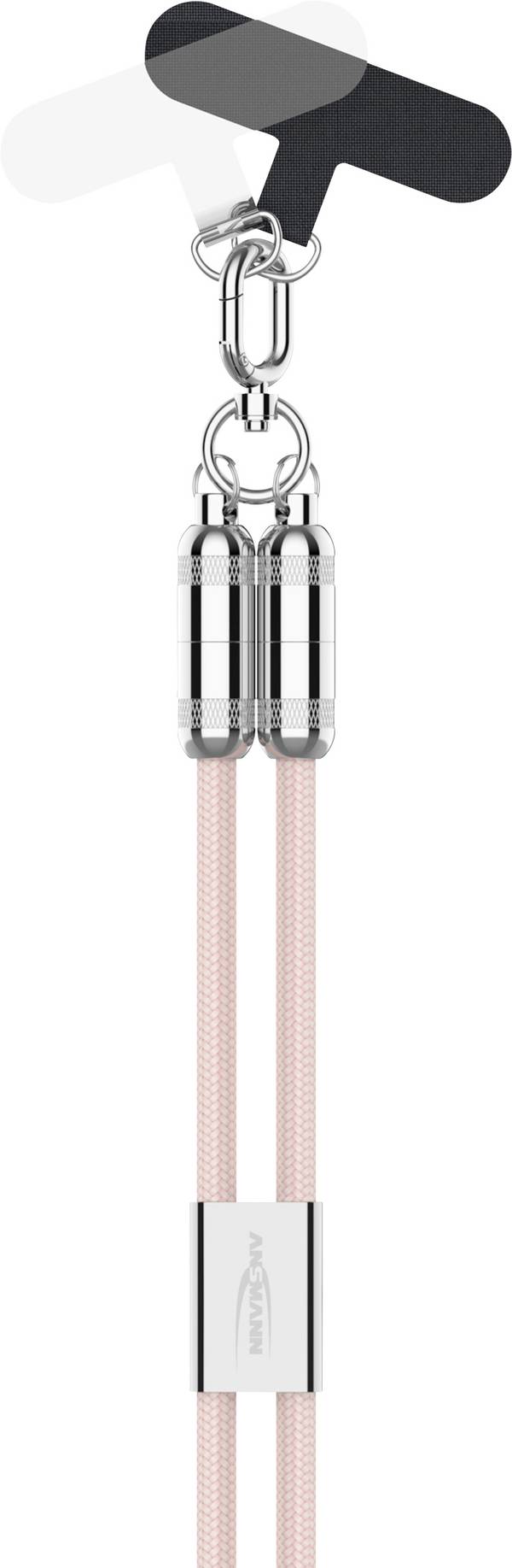 Ansmann USB cable USB 2.0 Apple Lightning plug, USB-C® plug 1.2 m Pink 1700-0189