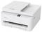 A white Canon printer with a paper tray and control panel, designed for home or office use.