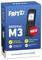 'FRITZ!Fon M3' cordless phone box showing an image of the phone with features highlighted: optimal for FRITZ!Box, high-quality sound, powerful battery.