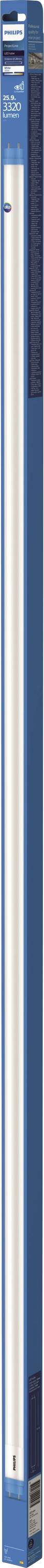 A slim, blue and white cylindrical pen with a metallic clip, standing upright against a plain background.
