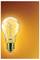 A glowing incandescent light bulb against an orange gradient background.