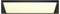 A rectangular ceiling light panel emits a soft, warm glow, framed by a dark border.
