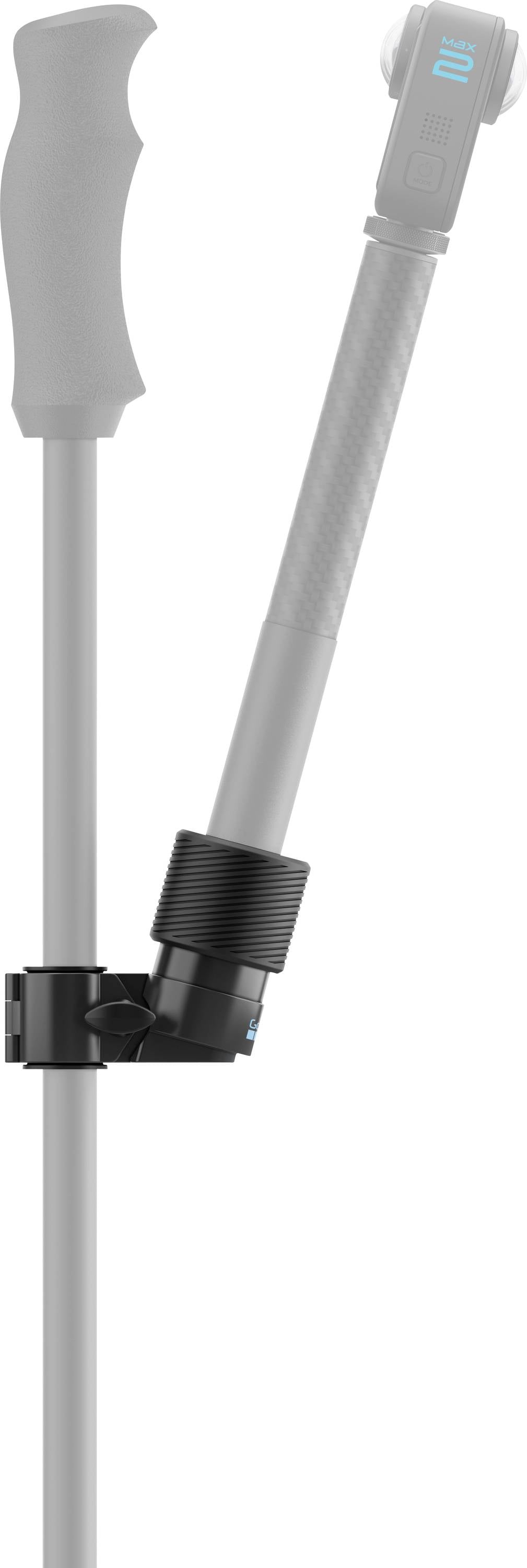 Swing arm with a grip handle and adjustable joints, designed for holding a device. The image focuses on the functionality and design of the arm.