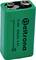 A green 9.6V Ni-MH battery with 'Beltrona', 200mAh capacity, and safety warnings printed on the side.