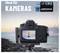 A camera photographs a lighthouse at sunset. In the top right is a CR2 battery with the inscription 'Ideal for Cameras'.