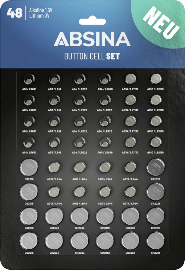 Absina Button cell set   1 pc(s)  Alkali-manganese