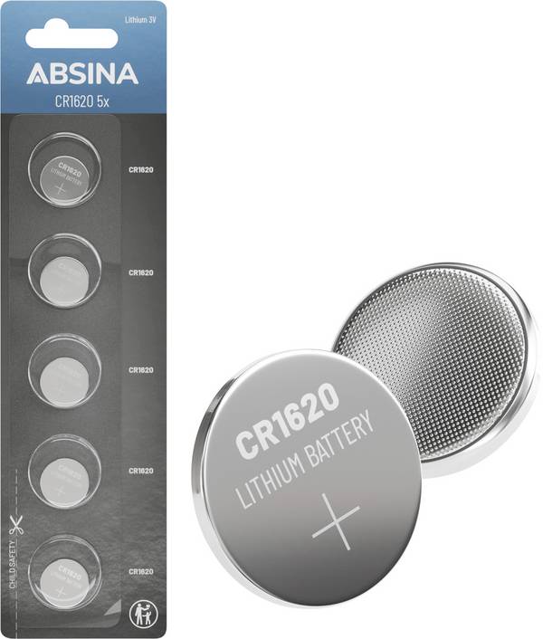 Absina Button cell CR 1620 3 V 5 pc(s)  Lithium
