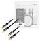 'LogiLink 10m RCA audio cable' package showing black cables with gold-plated connectors for connecting audio devices.