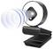 A black and silver webcam with a clip-on base, featuring LogiLink branding and a circular design with sound wave graphics emanating from the front.