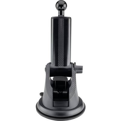 A black handheld suction device with a carbon-fiber texture, used for secure attachment to flat surfaces.