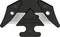 A double-sided, triangular black blade holder with visible metal blades inscribed 'INOX'. Central embossed text reads 'martor'.