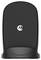 A black Motorola speaker with a sleek, rounded design, featuring the Motorola logo at the center.
