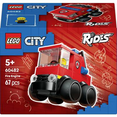 'Lego City Fire Engine set 60482 for ages 5+, containing 67 pieces.'
