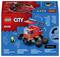 LEGO City set 60482 box showing a red fire truck toy with large black wheels. Includes a minifigure and instructions for building.