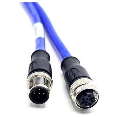 Mueller Electric C5AC82M005 Sensor/actuator connector M12 Plug, straight, Socket, straight 5 m No. of pins (RJ): 5 1 pc(-0