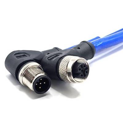 Mueller Electric C5BD82M010 Sensor/actuator connector M12 Plug, right angle, Socket, right angle 10 m No. of pins (RJ): -0