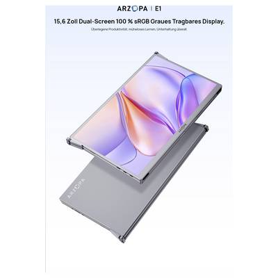 'Dual-screen portable display with 15.6-inch screen, 100% sRGB color. Designed for productivity, learning, and entertainment.'
