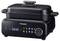 A black Panasonic cooking appliance with a digital control panel showing '00:30'. Various cooking mode icons are displayed beneath the timer.