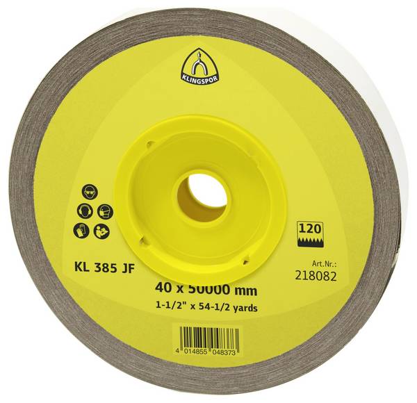 Klingspor KL 385 JF 218085 Sandpaper roll Grit size 220 (L x W) 50000 mm x 40 mm 1 pc(s)